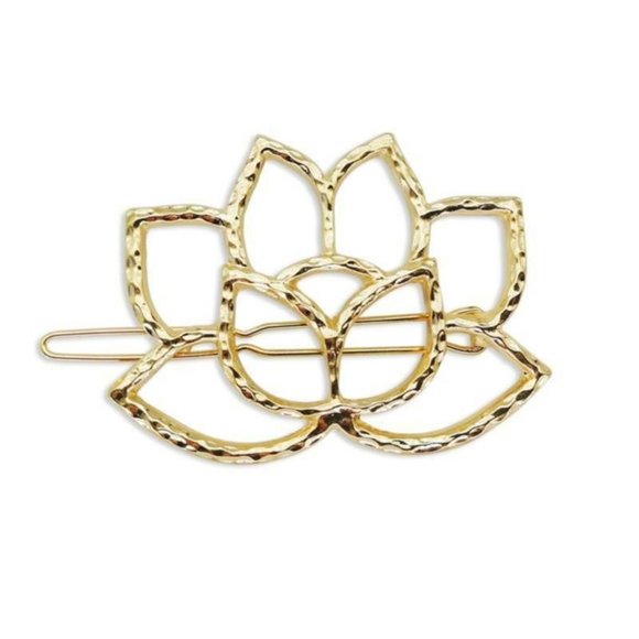NWOT Gold Lotus Hair Pin - Picture 7 of 12